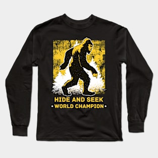 Retro Bigfoot Hide & Seek World Champion Long Sleeve T-Shirt